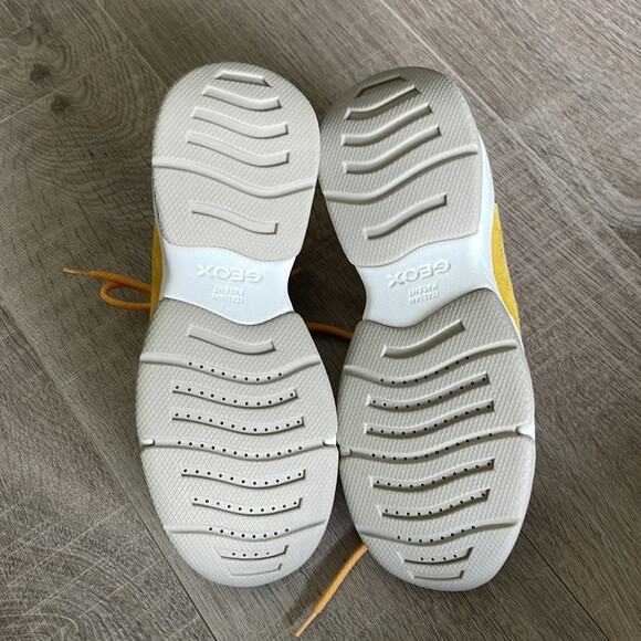GEOX RESPIRA Yellow Cream White Pink Wedge Sneaker Women’s Size 6 - Picture 9 of 9